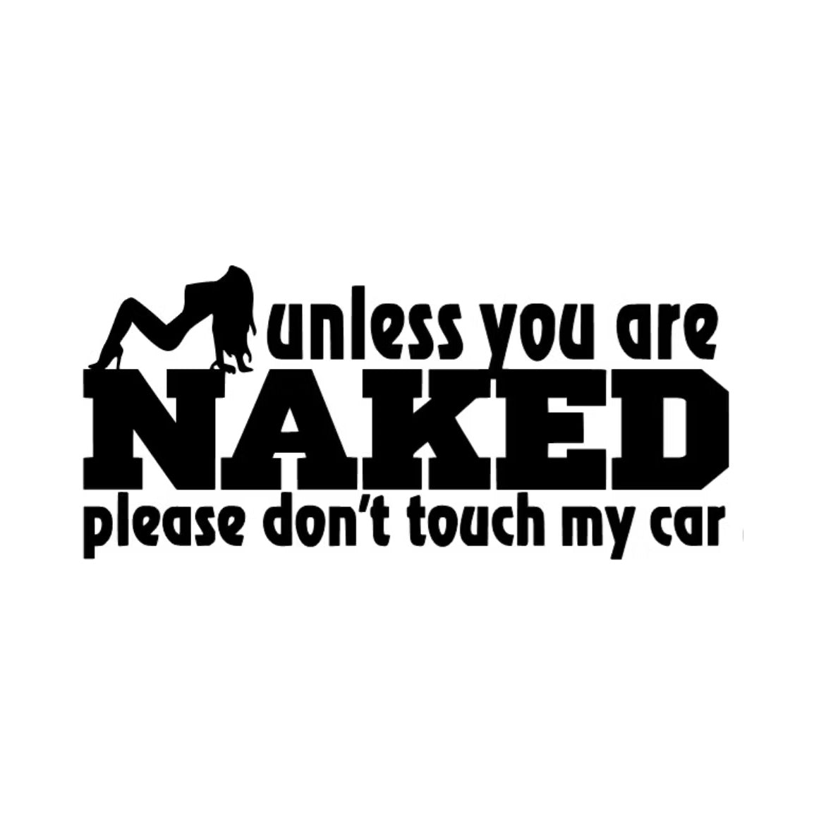 Dekal Unless your naked please don't touch my car