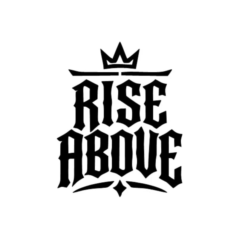 Dekal RISE ABOVE med krona