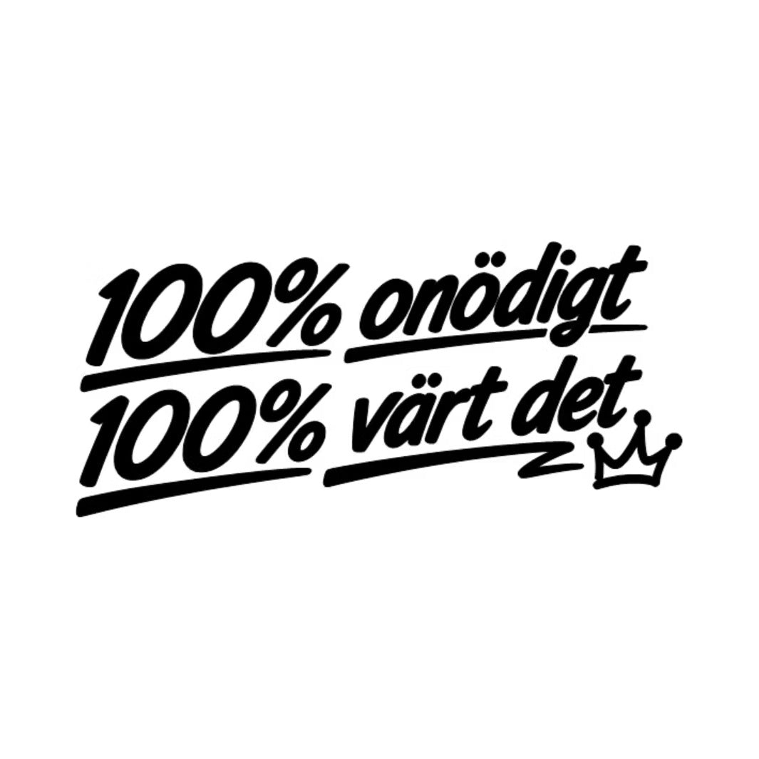 Dekal 100% onödigt 100% värt det