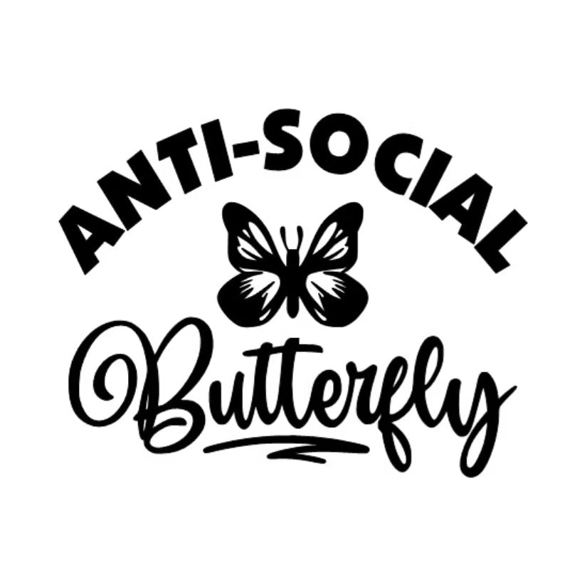 Dekal Anti social butterfly