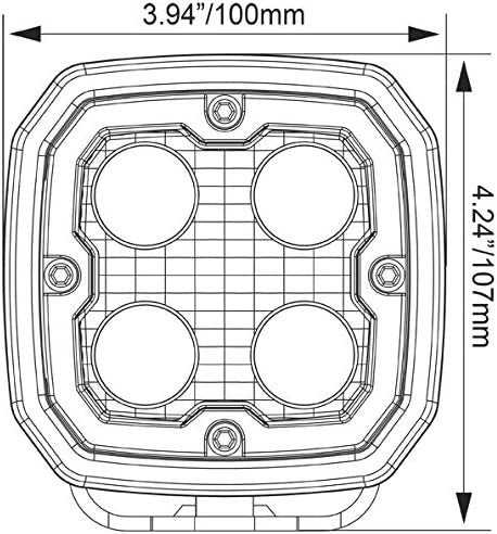 VISION X DURA-460 LED FLUSH MTG 20W 60°
