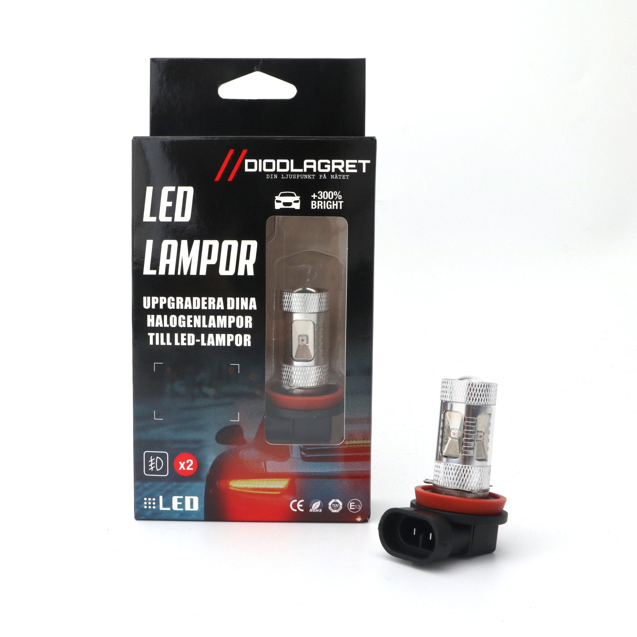 H11 Led-lampor 2pack Orange/Amber Dimljuslampor