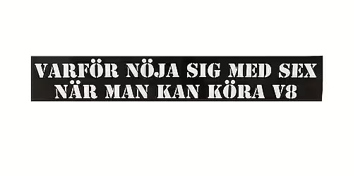 Varför Nöja Sig Med Sex När Man Kan Köra V8