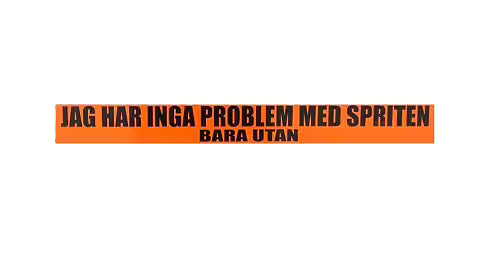 Jag Har Inga Problem Med Spriten Bara Utan.