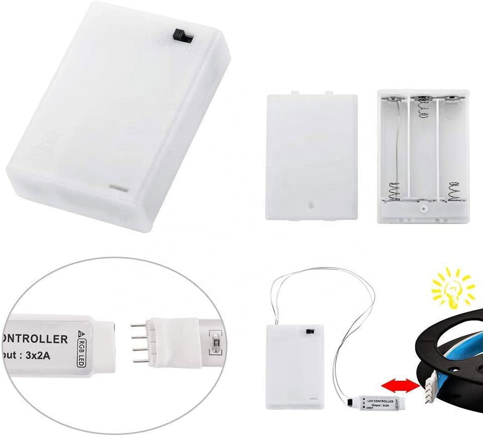 Led-List AAA batteri RGB 1, 2, 3, 4M