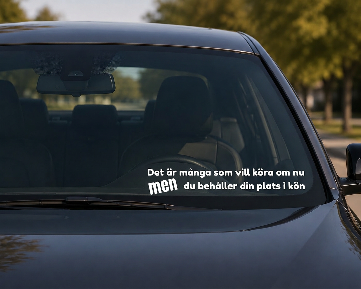 Dekal Det är många som vill köra om