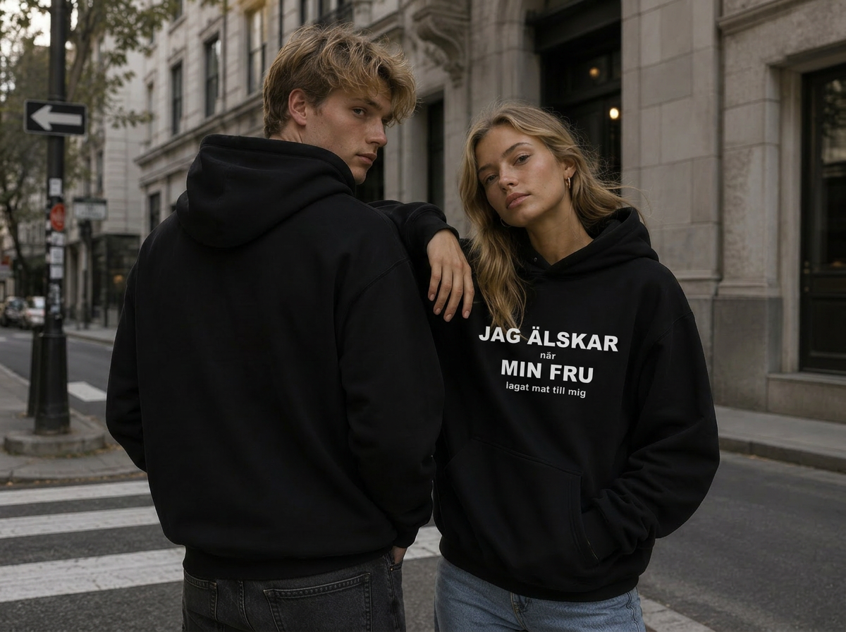 Hoodie JAG ÄLSKAR när MIN FRU lagat mat till mig