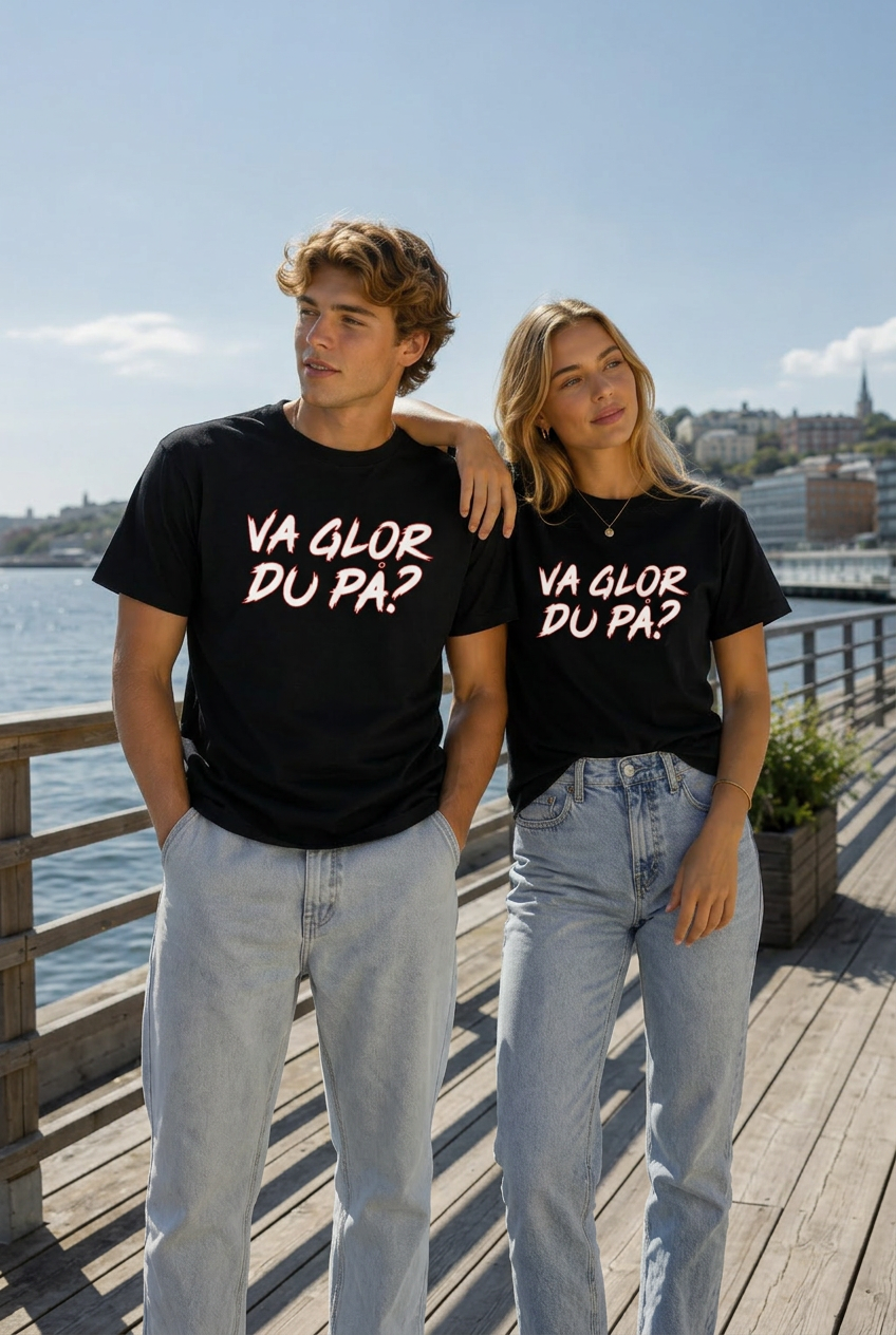 T-shirt Va glor du på?