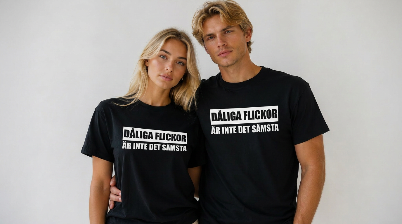 T-shirt Dåliga flickor är inte det sämsta