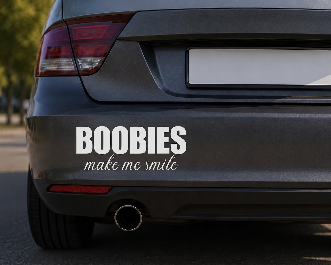 Dekal BOOBIES make me smile