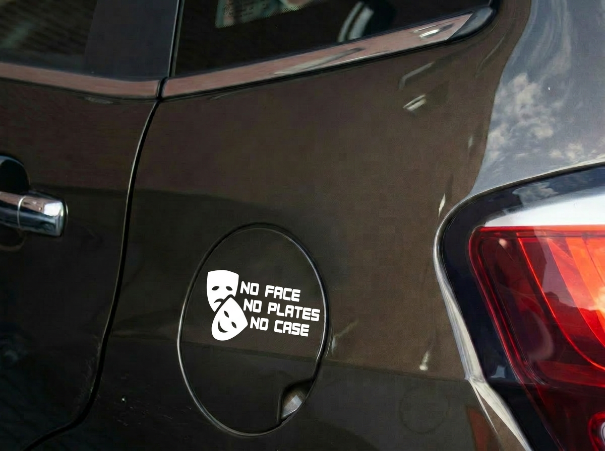 Dekal NO FACE NO PLATES NO CASE