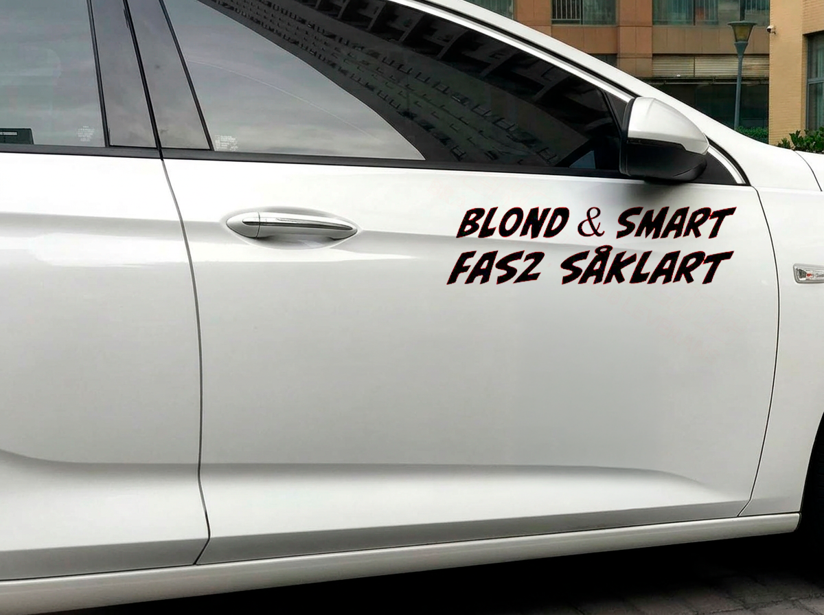 Dekal Blond & Smart, Fas2 Såklart