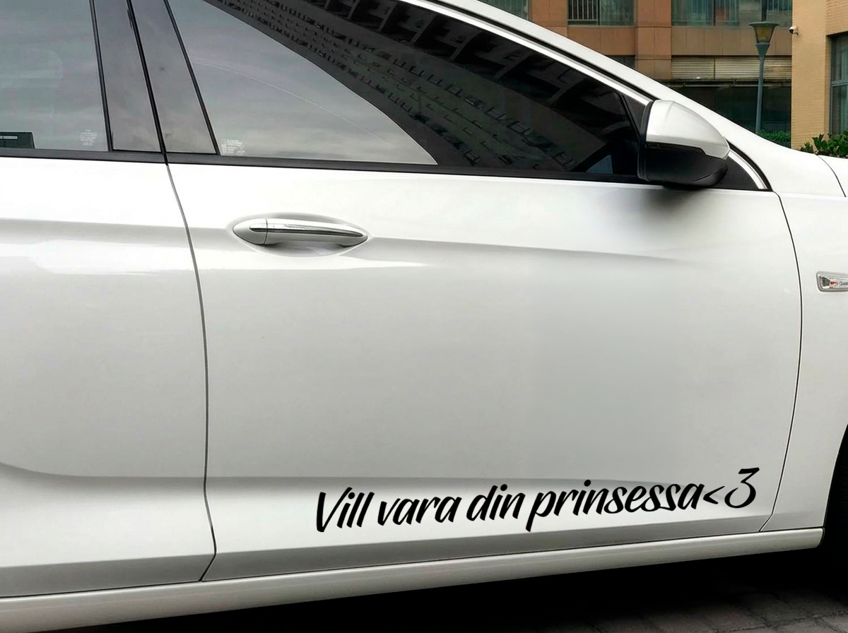Dekal Vill vara din prinsessa<3