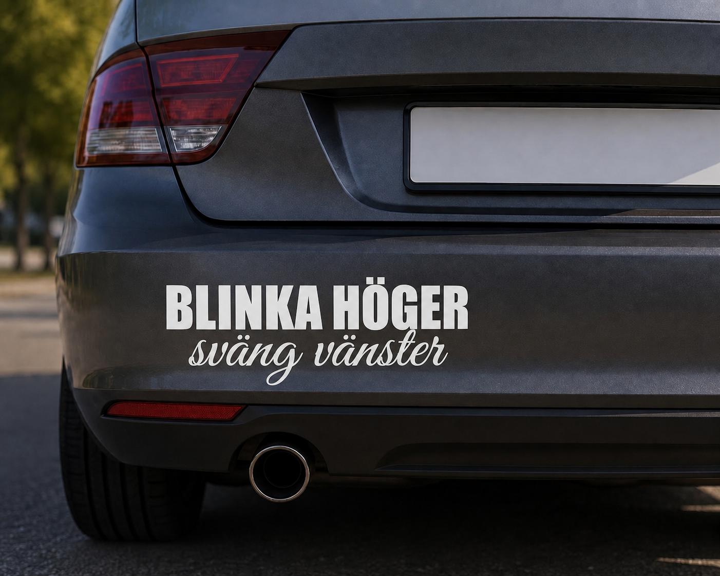 Dekal Blinka höger sväng vänster