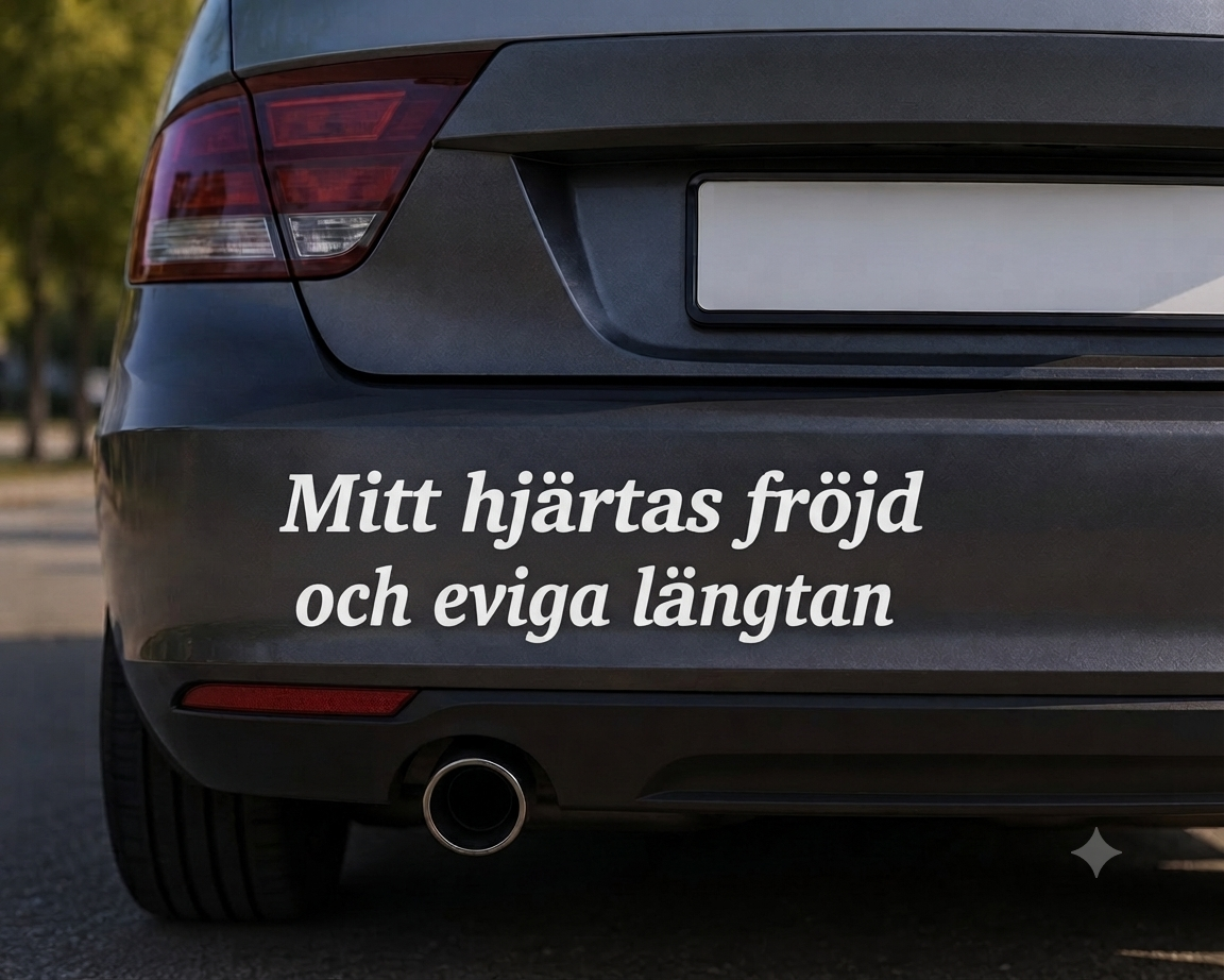 Dekal Mitt hjärtas fröjd och eviga längtan