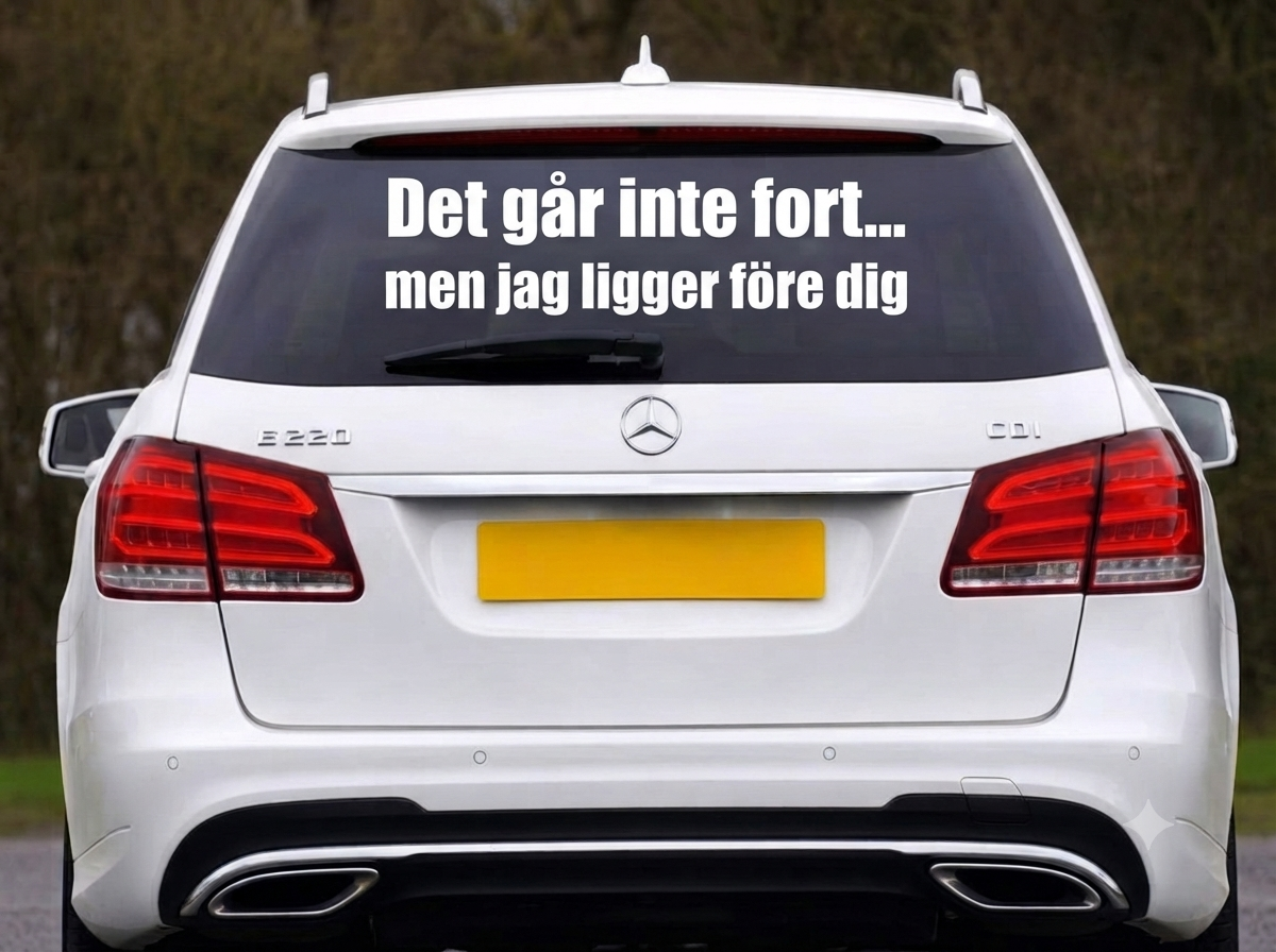 Det går inte fort… men jag ligger före dig