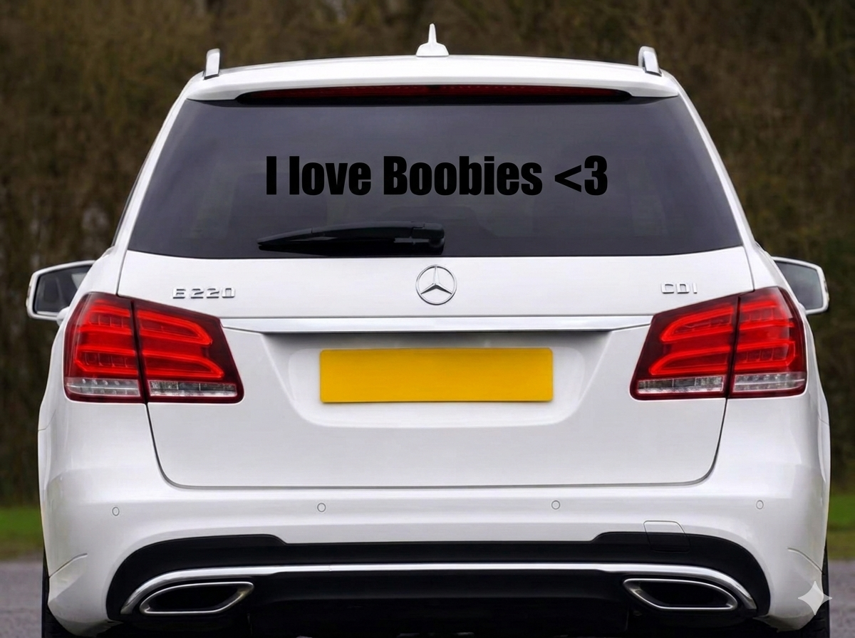Dekal I love boobies