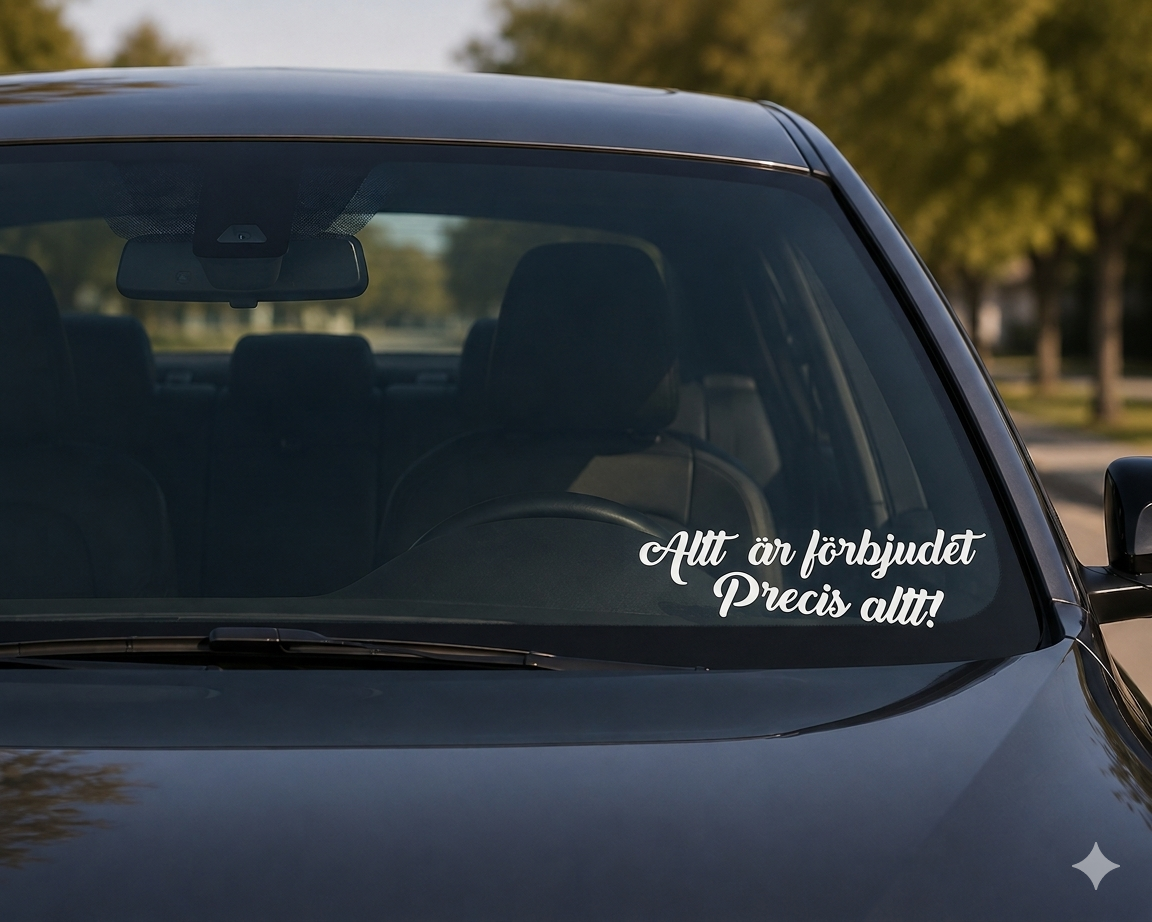 Dekal Allt är förbjudet Precis allt!