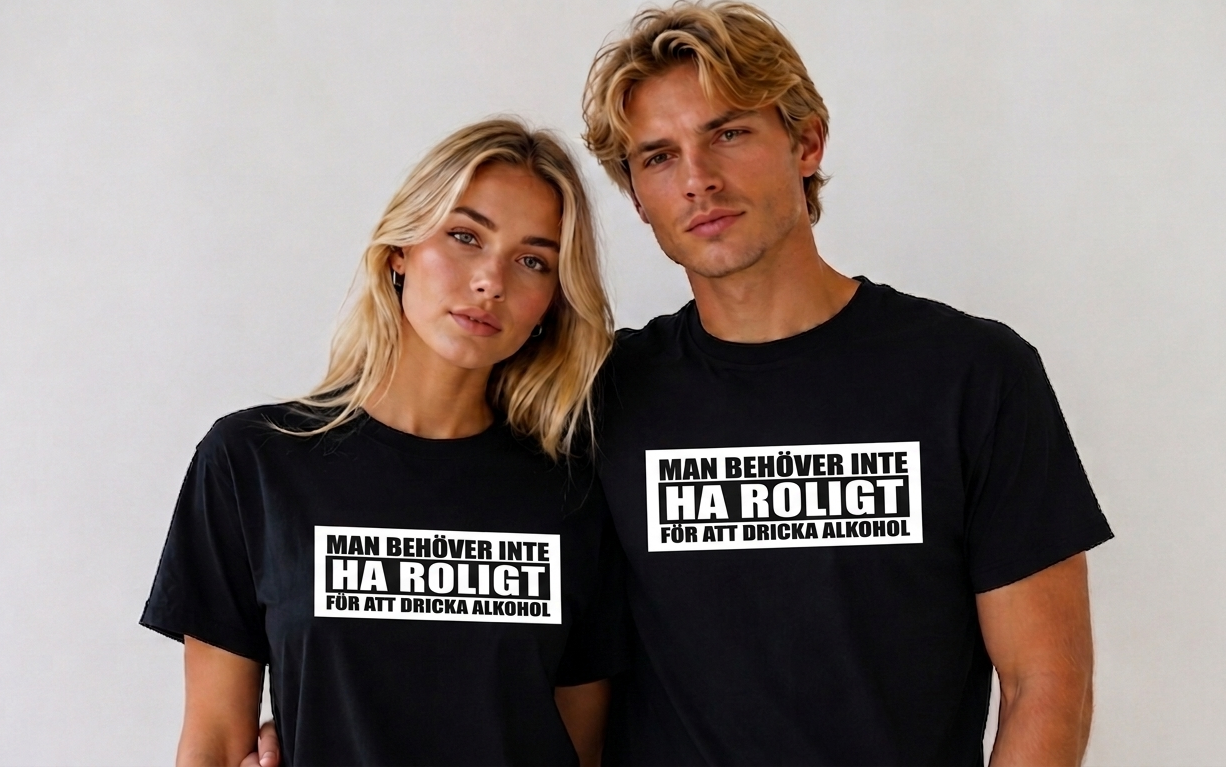T-shirt Man behöver inte ha roligt för att dricka alkohol