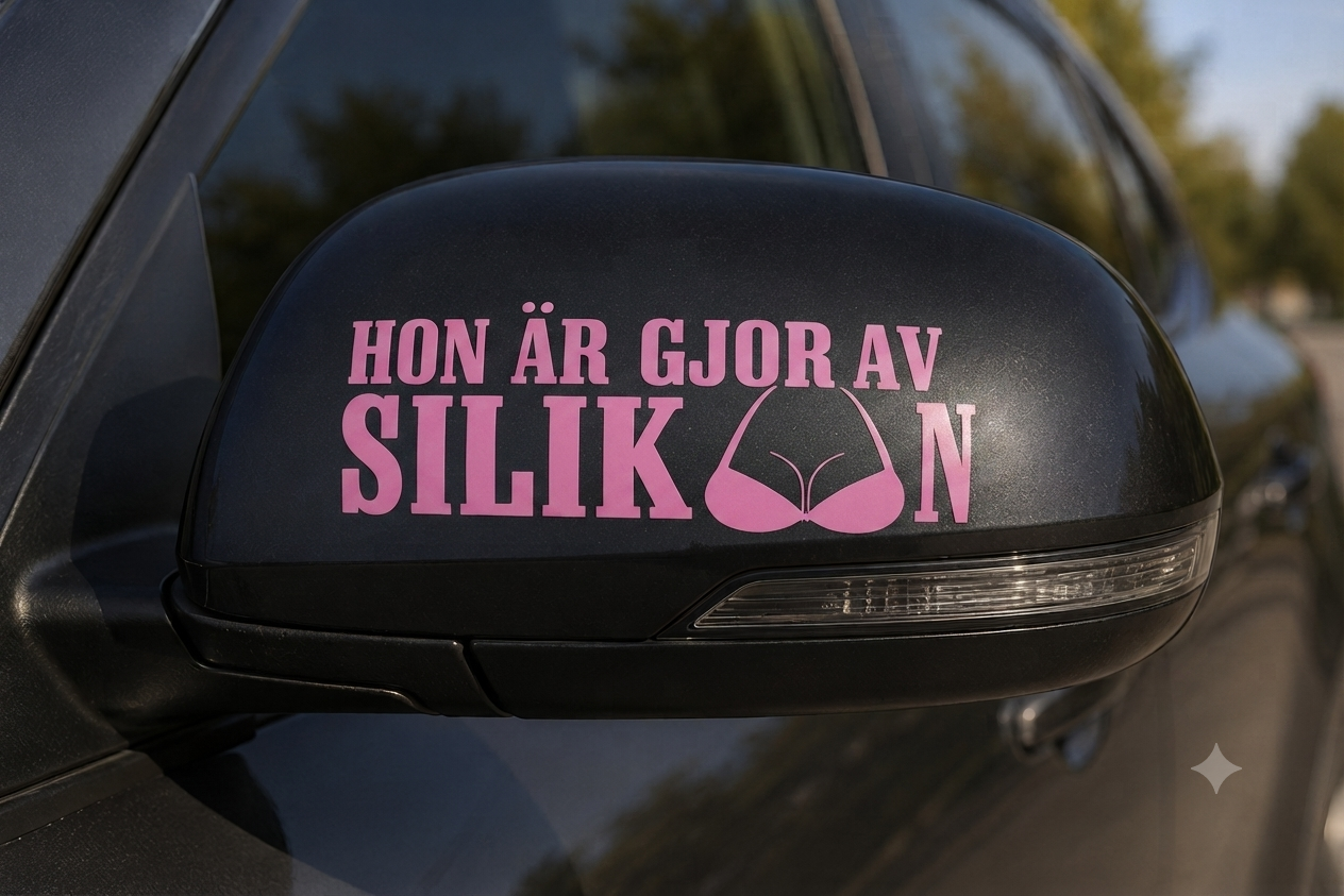 Dekal Hon är gjord av silikon