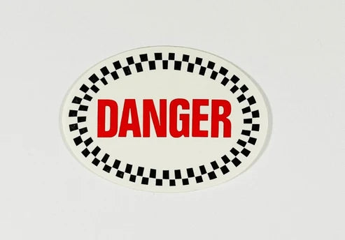 Klistermärke Danger