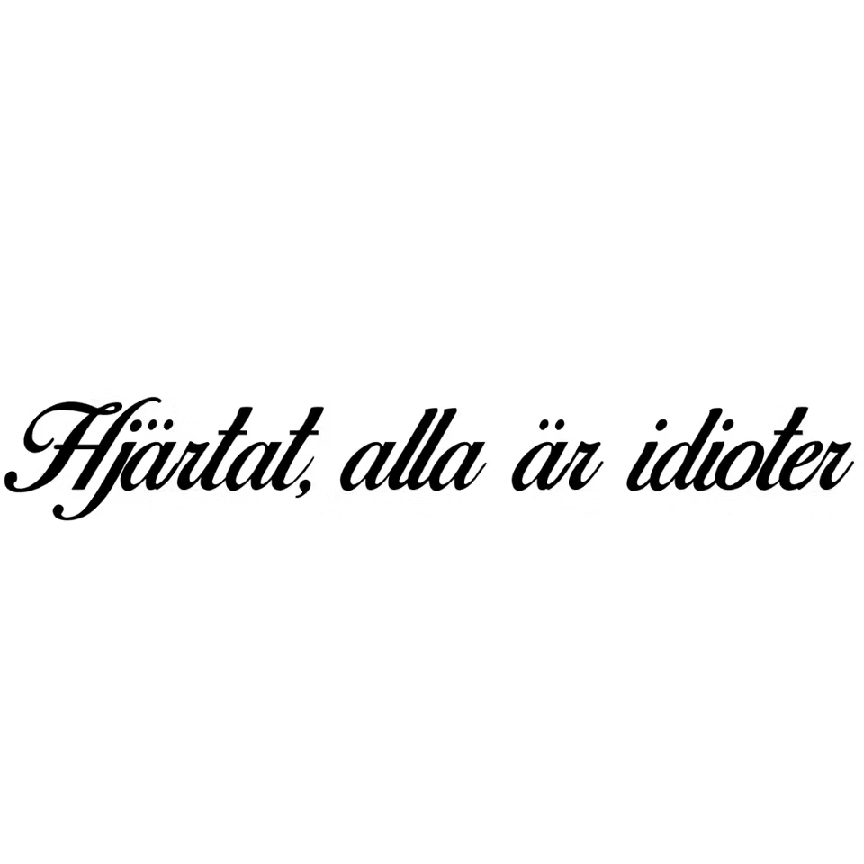 Hjärtat, alla är idioter Dekal