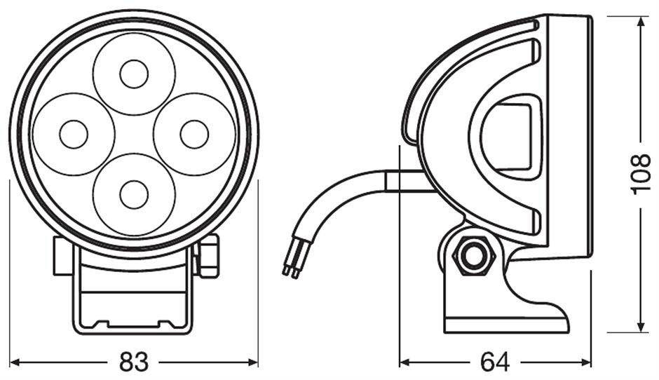 Osram LEDriving ROUND VX80-WD