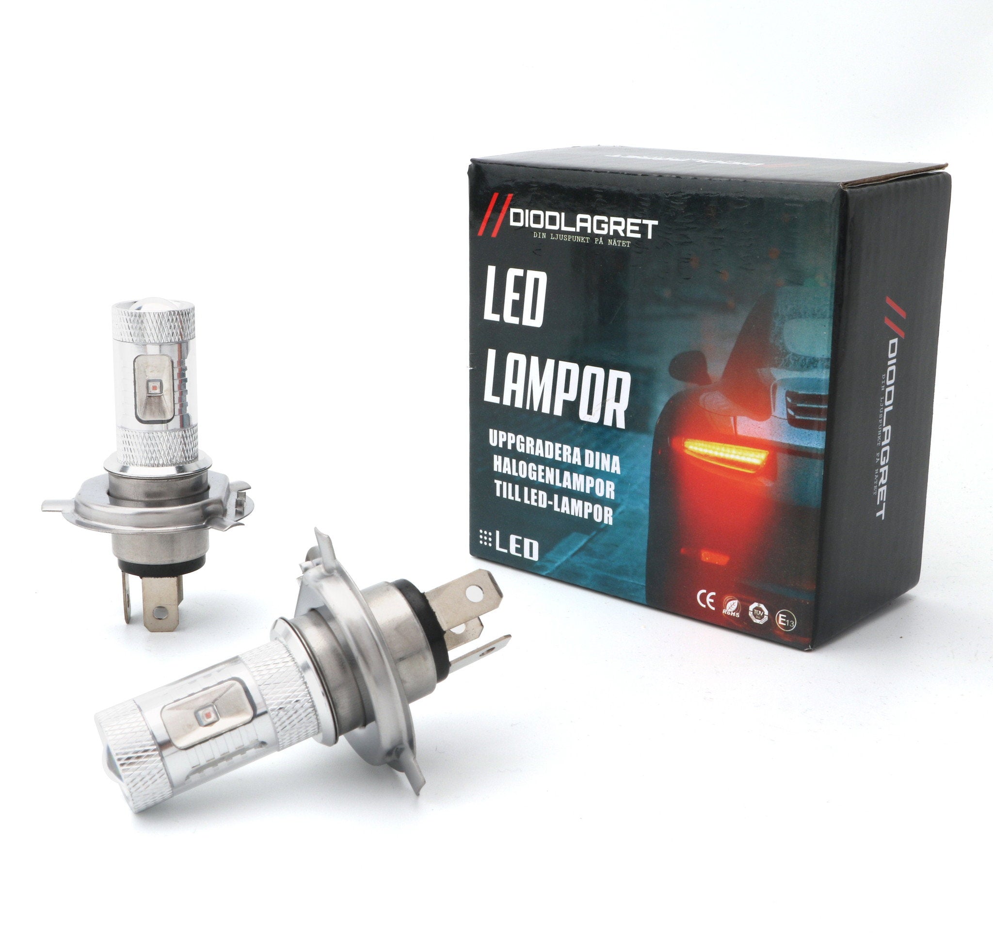 H4 Led-lampor 2pack Orange/Amber Dimljuslampor