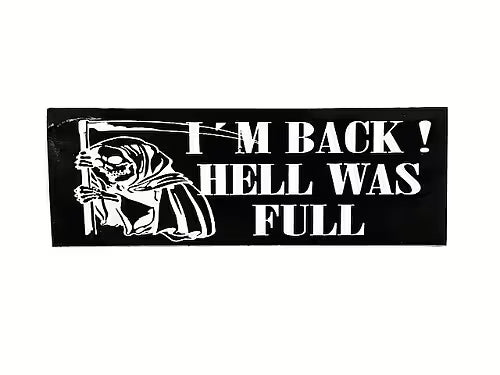 I ` M BACK ! HELL WAS FULL.