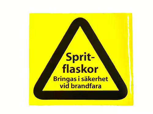 Sprit Flaskor Bringas i Säkerhet Vid Brandfara