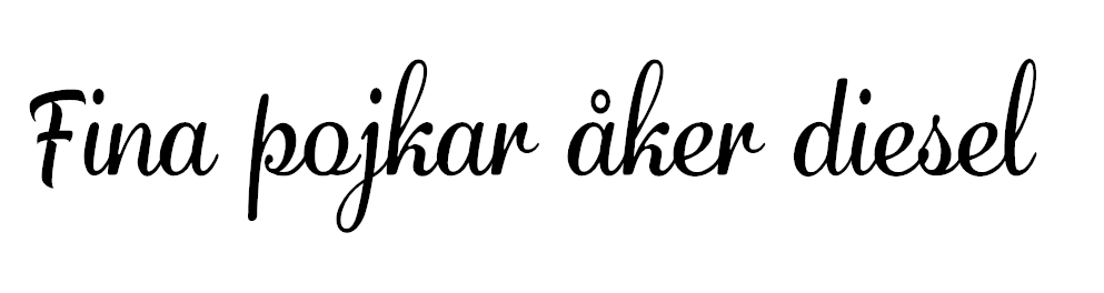 DEKAL- Fina Pojkar Åker Diesel