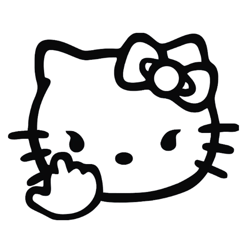 Dekal - Hello Kitty Fuck You