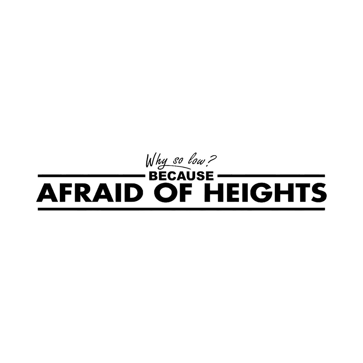 AFRAID OF HEIGHTS - Dekal