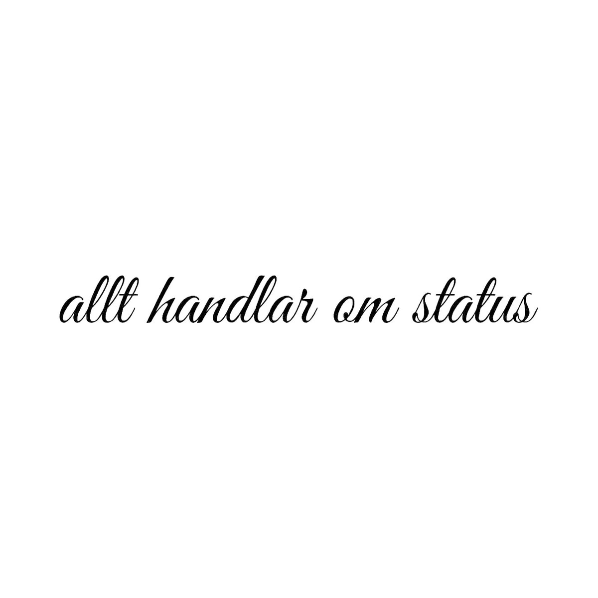 Allt handlar om status - Dekal