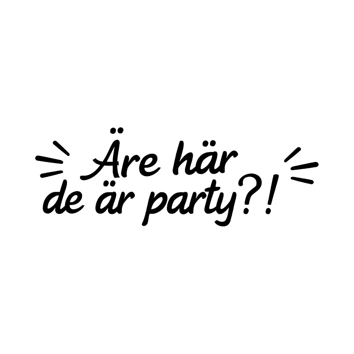 Äre här de är party - Dekal