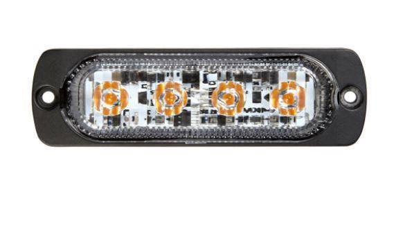 RING 4led blixtljus (Orange) 10-30V