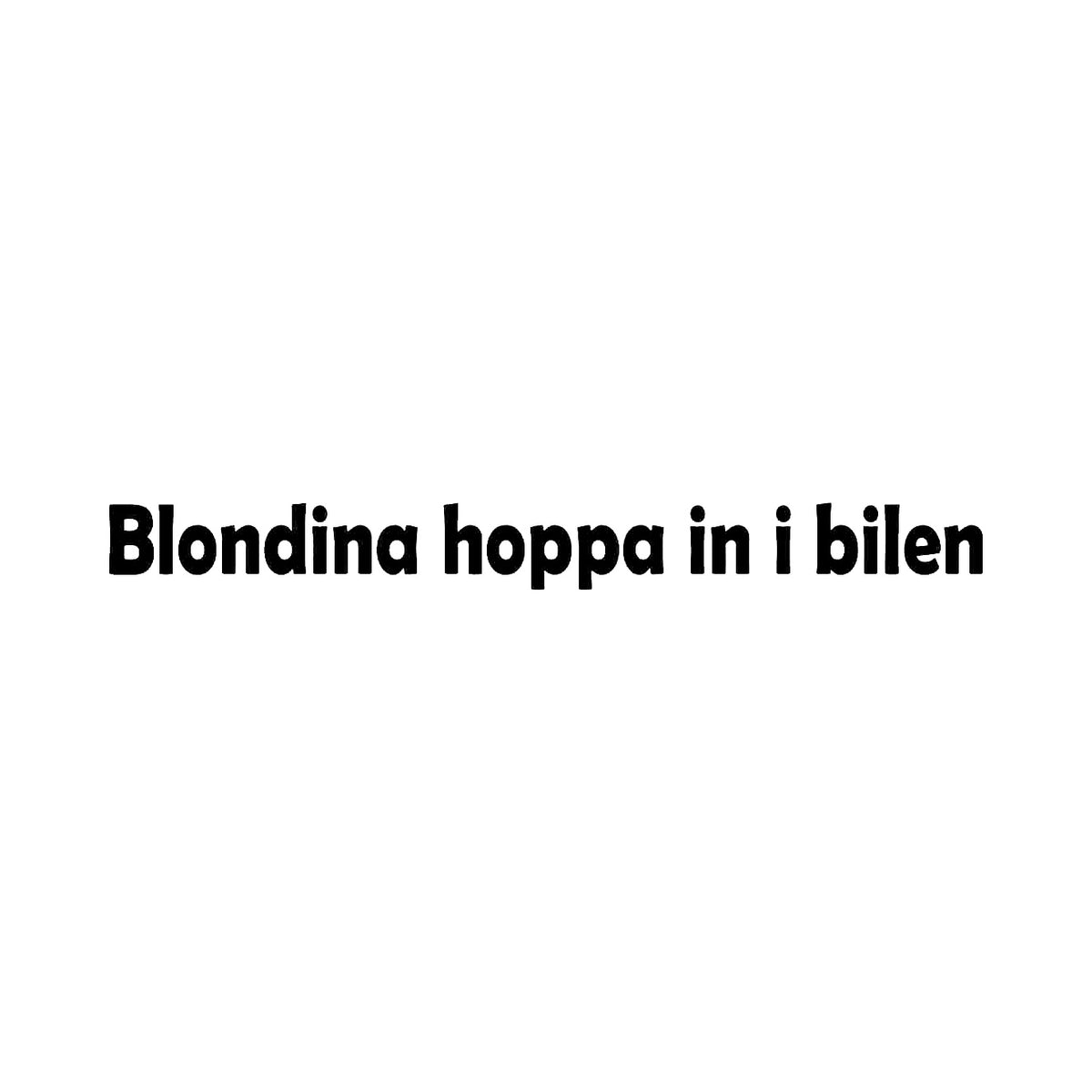 Blondina hoppa in i bilen - Dekal