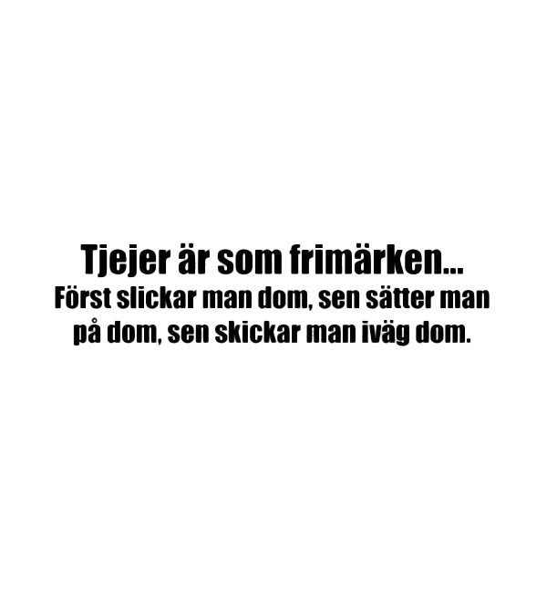 Dekal Tjejer är som frimärken…