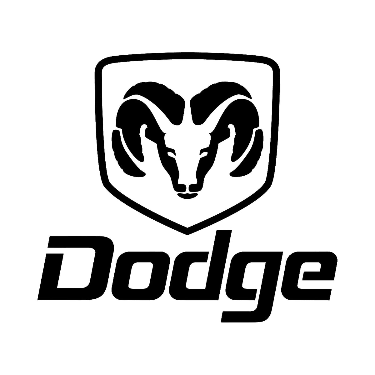 Dodge med logo 2 - Dekal
