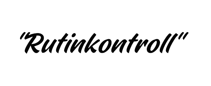 ”Rutinkontroll” Dekal