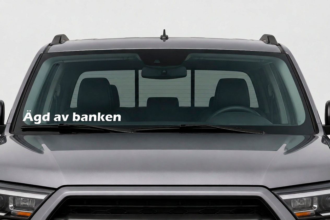 ÄGD AV BANKEN dekal
