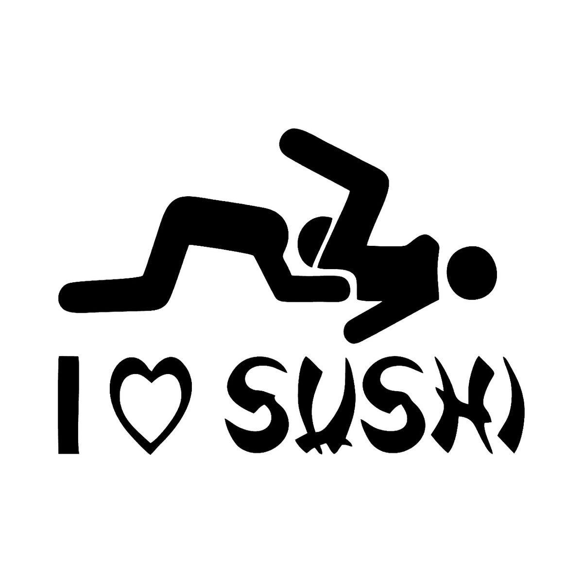 I love sushi - Dekal