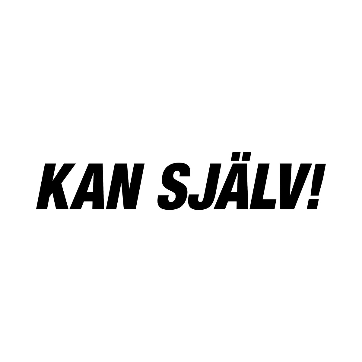 Kan själv - Dekal