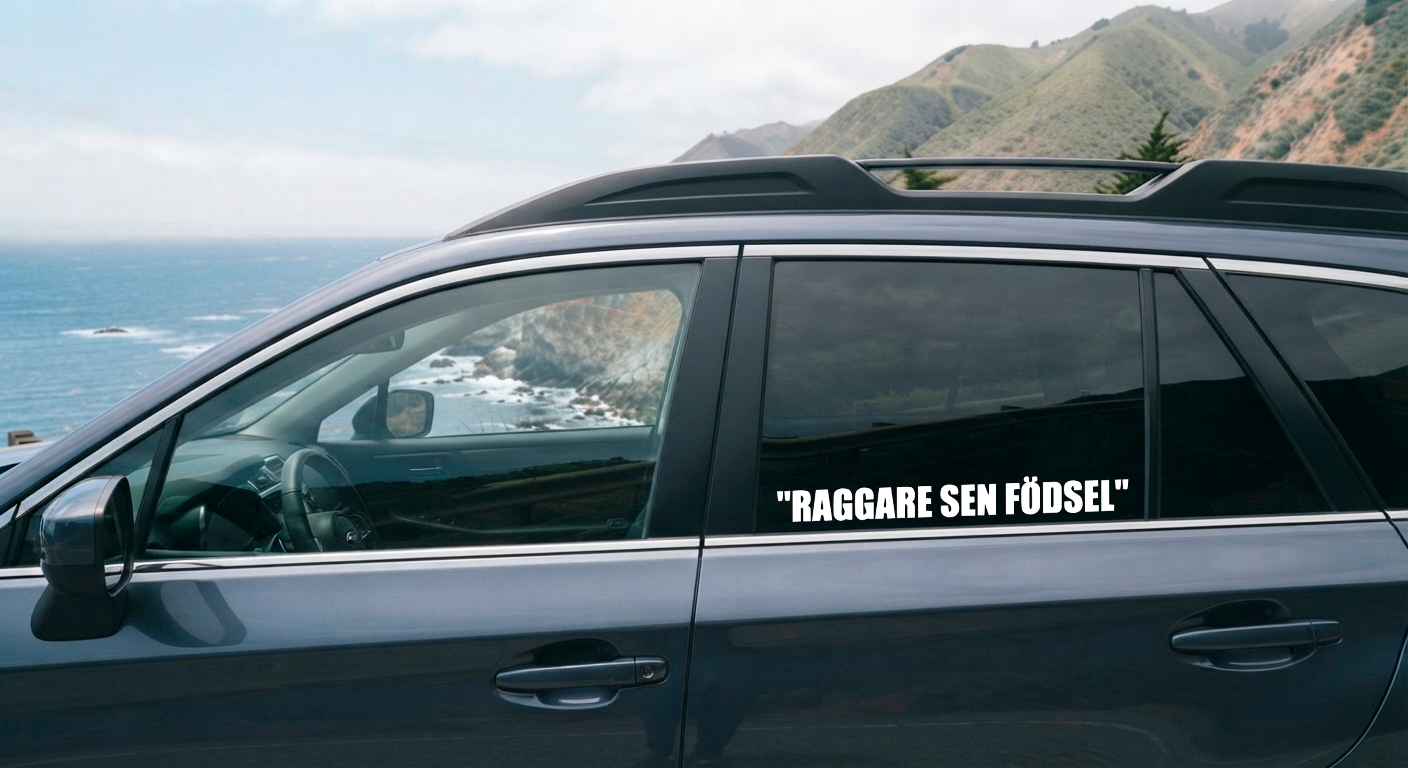 Dekal ”Raggare sen födsel”