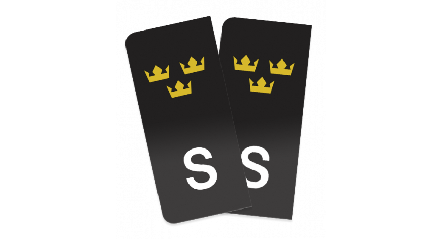 S-märke Tre kronor gul