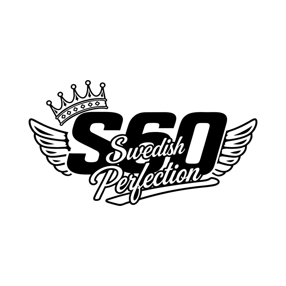 S60 Swedish perfection vinge - Dekal