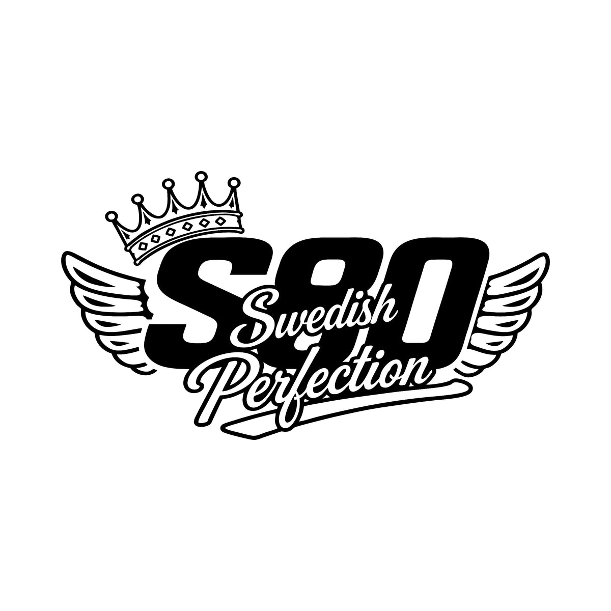S80 Swedish perfection vinge - Dekal