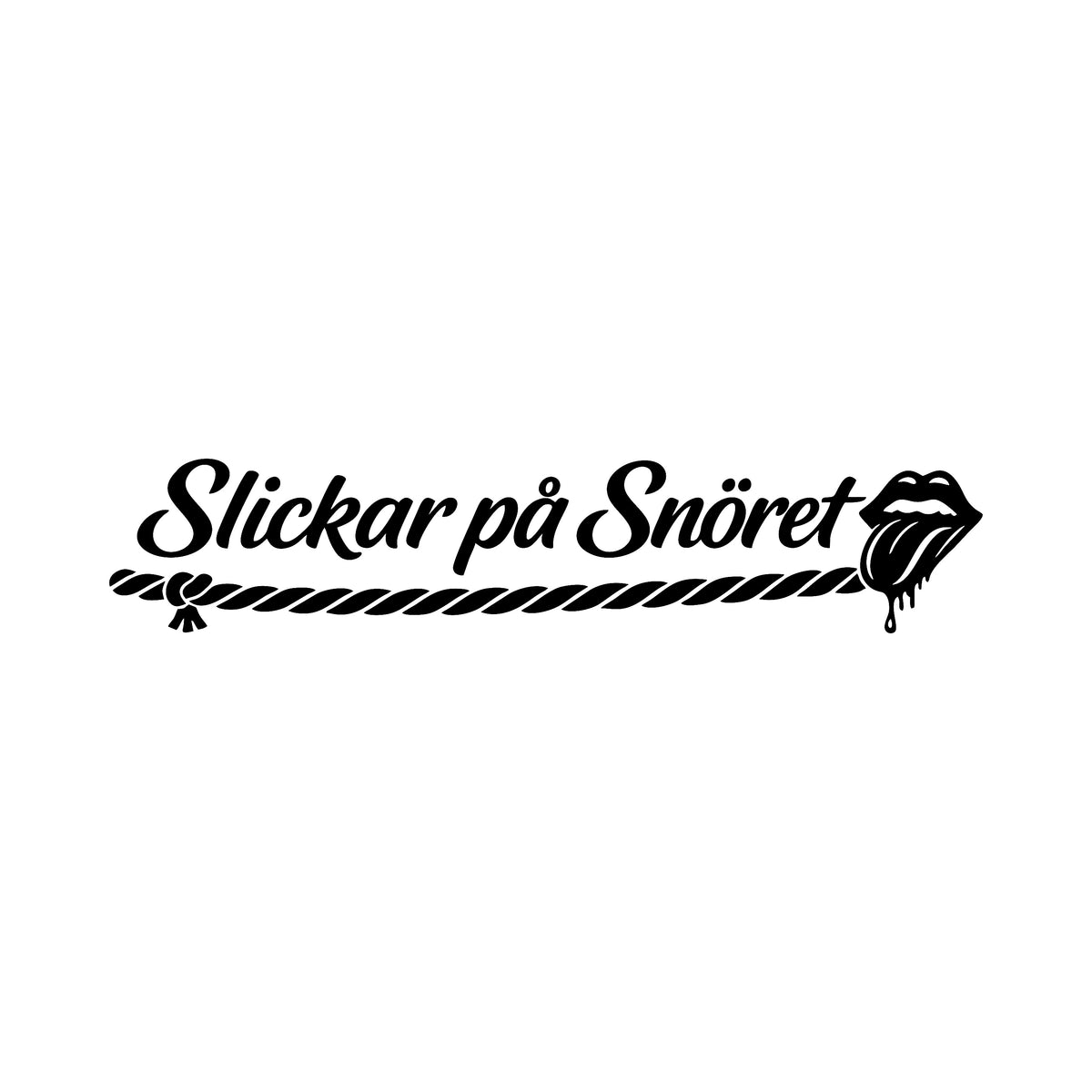 Slickar på snöret - Dekal