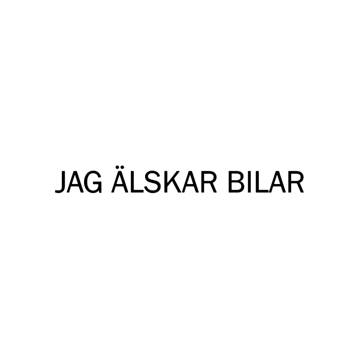 Dekal Jag älskar bilar