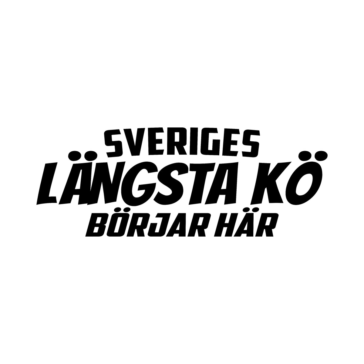 Sveriges längsta kö börjar här - Dekal